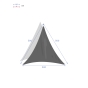 Voile d'ombrage triangulaire Curacao Gris