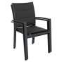 Fauteuil de jardin empilable Azua Anthracite & Graphite