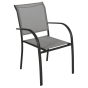 Fauteuil de jardin empilable Piazza Galet & Graphite