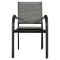 Fauteuil de jardin empilable Piazza Galet & Graphite