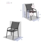 Fauteuil de jardin empilable Piazza Galet & Graphite