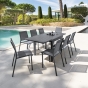 Table de jardin extensible Piazza Graphite