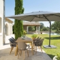 Parasol Décentré Eléa 4x3 Inclinable Ardoise