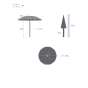 Parasol droit inclinable rond Bogota Safran