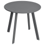 Table d'appoint de jardin ronde Saona Graphite mat