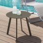 Table d'appoint de jardin ronde Saona Tonka mat