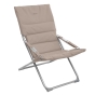 Fauteuil relax de jardin Milos Taupe