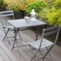 Table de jardin pliante carrée Greensboro Gris quartz