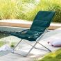 Fauteuil relax de jardin Milos Bleu canard