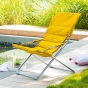 Fauteuil relax de jardin Milos Jaune moutarde