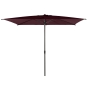 Parasol droit rectangulaire Loompa Bordeaux