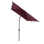 Parasol droit rectangulaire Loompa Bordeaux