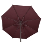 Parasol droit rond Loompa Bordeaux