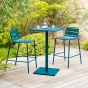 Table haute de jardin Phuket Bleu canard