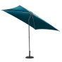 Parasol droit carré Soya Bleu canard