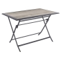 Table de jardin pliante rectangulaire Azua Gris smoke