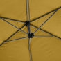 Parasol déporté rond Manoa Jaune moutarde & Graphite