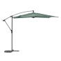 Parasol déporté rond Manoa Vert olive & Gris quartz