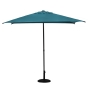 Parasol droit carré Soya Bleu canard