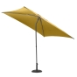 Parasol droit carré Soya Jaune moutarde