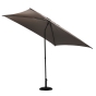 Parasol droit carré Soya Taupe