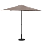 Parasol droit rond Soya Taupe