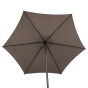 Parasol droit rond Soya Taupe