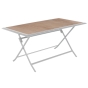 Table de jardin pliante rectangulaire Azua Houblon & Blanc