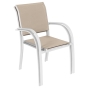 Fauteuil de jardin empilable Piazza Lin & Blanc