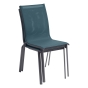 Chaise de jardin empilable Axant Bleu canard & Graphite