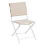 Chaise de jardin pliante Axant Lin & Blanc