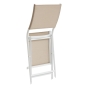 Chaise de jardin pliante Axant Lin & Blanc