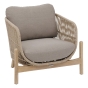 Fauteuil de salon de jardin Deona Acacia