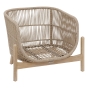 Fauteuil de salon de jardin Deona Acacia