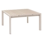 Table de jardin extensible carrée ÉVASION Effet bois Lin & Argile