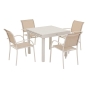 Table de jardin extensible PIAZZA Argile 8P