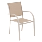 Fauteuil de jardin empilable PIAZZA Lin & Argile