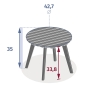 Table d'appoint de jardin ronde OLVINIA Acacia