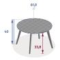 Table d'appoint de jardin ronde OLVINIA Acacia