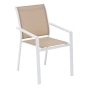 Fauteuil de jardin empilable ESSENTIA Lin & Blanc