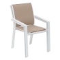 Fauteuil de jardin empilable ESSENTIA Lin & Blanc