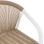 Fauteuil de jardin empilable RIU Miel & Blanc