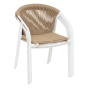 Fauteuil de jardin empilable RIU Miel & Blanc