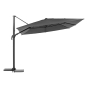 Parasol déporté rectangulaire MELHIA Anthracite 4x3m