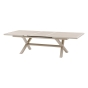 Table de jardin extensible AXIOME aluminium effet bois Lin Argile