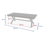 Table de jardin extensible AXIOME aluminium effet bois Lin Argile