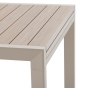 Table de jardin extensible coulissante ÉVASION Effet bois Lin & Argile