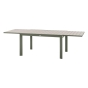 Table de jardin extensible coulissante ÉVASION Effet bois Lin & Vert laurier