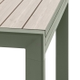 Table de jardin extensible coulissante ÉVASION Effet bois Lin & Vert laurier