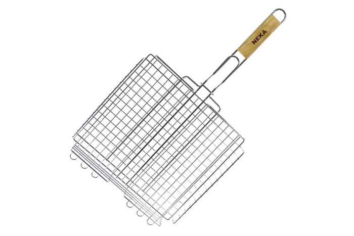 Grille de barbecue rectangulaire panier